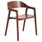 Leisuremod Rivo Collection Elegant Dining Chair in Dark Brown Wood RC20WBR - alternate 1