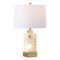 Jonathan Y Eloise 23" Coastal Glam Rectangular Alabaster/Metal LED Table Lamp w/Nightlight Base, White/Gold Pain JYL6202A - alternate 1