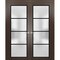 Sartodoors Solid French Double Doors Frosted Glass Planum 2132 56x80 (2* 28x80) Solid Core Modern Interior PLANUM2132DD-CA-56 x 80 (2* 28x80)-Butterfly - alternate 1