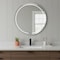Homeroots 39" Clear Round Lighted Frameless Bathroom Vanity Mirror 719409 - alternate 2
