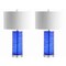 Jonathan Y Cole 27.5" Modern Fused Glass Cylinder LED Table Lamp, Cobalt, 2PK JYL4017D-SET2 - alternate 2