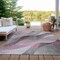 Homeroots 8' X 10' Pink Gray And Silver Abstract Washable Indoor Outdoor Area Rug 616763 - alternate 2