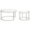 Homeroots Set of Two 35" Silver Glass And Steel Round Nested Coffee Tables 520945 - alternate 2