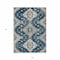 Homeroots 9' X 12' Navy Blue Beige And Ivory Medallion Washable Indoor Outdoor Area Rug 589012 - alternate 3