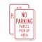 Signmission No Parking Parcel Pick-Up Area, 18'' X 24'' 2 Signs, Heavy Gauge Aluminum, 2PK A-1824-2PACK-25015 - alternate 1