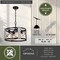 Vaxcel Burien 4-Light 18 in W Taupe Farmhouse Round Pendant Light Fixture with Cage Drum Shade P0365R - alternate 3