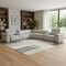 Homeroots Light Gray Italian Leather Power Reclining U Shaped Eight Piece Corner Sectional With Console 476598 - alternate 2