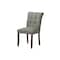 Monarch Specialties Dining Chair, 38'' Height, Upholstered, Grey Fabric, Walnut Wood Legs, Modern, 2PK I 1218 - alternate 1