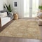 Homeroots 3' X 5' Khaki And Brown Damask Washable Indoor Outdoor Area Rug 603737 - alternate 2