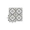 Homeroots 8" X 8" Black And White Mosaic Peel And Stick Removable Tiles 382868 - alternate 3