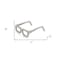 Homeroots 7" Silver Aluminum Textured Square Eyeglasses Tabletop Sculpture 354795 - alternate 3