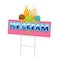 Signmission Ice Cream Die Cut Yard Sign & Stake outdoor plastic coroplast window, C-DC-1216-Ice Cream19 C-DC-1216-Ice Cream19 - alternate 1