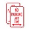 Signmission No Parking Any Time With Double Arrow, 12'' X 18'' 2 Signs, Heavy Gauge Aluminum, 2PK A-1218-2PACK-25060 - alternate 1