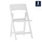 Flash Furniture Hercules Tucker White Lightweight Foldable Chairs, Removable White Vinyl Padded Seats, 2PK 2-LE-L-1M-WH-GG - alternate 2