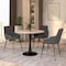 Leisuremod Bristol Modern Round Dining Table - MDF Wood Top with Powder Coated Steel Base BTBL-31NWST - alternate 2