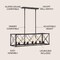 Jonathan Y Ferme 39" 8-Light Adjustable Iron Farmhouse Industrial LED Dimmable Pendant, Oil Rubbed Bronze JYL7504A - alternate 2