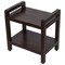 Homeroots Rectangular Teak Shower Bench With Handles In Brown Finish 376663 - alternate 1