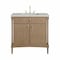 James Martin Vanities Kinnsden 36" Single Vanity, Weathered Oak w/ 3 CM Lime Delight Silestone Top D680-V36-WTO-3LDL - alternate 1