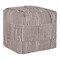 Homeroots 18" Brown Cotton Cube Geometric Pouf Ottoman 534112 - alternate 2
