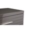 Homeroots 30" Grey Manufactured Wood + Solid Wood Stainless Steel Six Drawer Chest 491549 - alternate 2