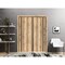 Sartodoors Sliding Closet Bypass Doors, Planum 0011 Oak and Aluminum Strips, Sturdy Rails Moldings Trims Hardw PLANUM0011DBD-DUB-36 - alternate 1