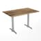Flash Furniture Commercial All-Weather 48x30 Natural HPL Tabletop with Silver T Bases ST-REC3048-NAT-T0522S-GG - alternate 1