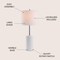 Jonathan Y Aksel 25.5" Marble LED Table Lamp, White/Chrome JYL2007A - alternate 3