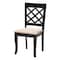 Baxton Studio Adina Modern Sand Fabric and Dark Brown Wood 5-Piece Dining Set 256-9725-10900-ZORO - alternate 3