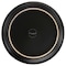 Elama Paul 6 Piece Stoneware Dinner Plate Set in Matte Black with Gold Rim ELM-PAUL6D - alternate 2