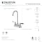 Kingston Brass Double-Handle 4" Centerset High-Arc Bar Faucet, Brushed Nickel FB8498NFL - alternate 2