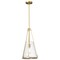 Nuvo Valentine, Medium Pendant, Vintage Brass Finish, Hammered Glass 60/8266 - alternate 2