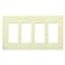 Lutron Designer Wall Plates, Number of Gangs: 4 Gloss Finish, Almond CW-4-AL - alternate 1