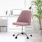 Yssoa Simple Deluxe Armless Office Desk Chair, Modern Cute Swivel Vanity Chair Comfy Home Office Chairs w 3A88HKCHAIROFFICEPNK01 - alternate 1