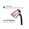 Black & Decker Modern LED Desk Lamp, Black/Rose Gold VLED1814-BD - alternate 3