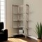 Homeroots 72" Brown Distressed Solid Wood Four Tier Corner Bookcase 392222 - alternate 2
