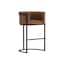 Manhattan Comfort Cosmopolitan Metal Upholstered Barstool in Chestnut BS015-CH - alternate 1
