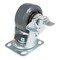 Vestil Rubber Swivel With Brake Caster 4 In. Diameter x 2 In. Width 551 Lb. Capacity Dark Gray/Gold CST-KSM-4X2MR-SWB - alternate 3