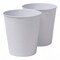 Happimess Remi Modern Classic Textured Steel 2 Gal Waste Bin, Matte White, 2PK HPM1112D-SET2 - alternate 2