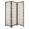 Homeroots 72" Brown Folding Three Panel Screen Room Divider 415088 - alternate 1