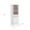 Homeroots 17" White And Natural Wood Freestanding Single Door Bathroom Vanity 543598 - alternate 4