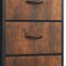 Homeroots 18" Black And Brown Fabric Metal And Wood Four Drawer Dresser 635732 - alternate 2