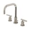 Kingston Brass Widespread Bathroom Faucet with Knurled Handle and Brass Pop-Up, Polished Nickel FSC8939KNL - alternate 1