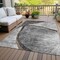 Homeroots 3' X 5' Gray Chocolate And Silver Abstract Washable Indoor Outdoor Area Rug 582254 - alternate 3