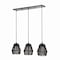Jonathan Y Ibiza Island 30" 3-Light Woven Rope/Metal Bohemian Coastal LED Linear Pendant, Black JYL1124B - alternate 3