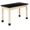 Diversified Spaces Plain Apron Table, Maple, Maple Wood Frame, 48 in W, Black P710LBBM30N - alternate 1