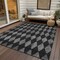 Homeroots 8' X 10' Charcoal Geometric Washable Indoor Outdoor Area Rug 577034 - alternate 2