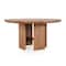 Homeroots 60" Brown Rounded Solid Wood Dining Table 549040 - alternate 1