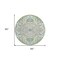 Homeroots 8' Artichoke Green Blue And Ivory Round Oriental Washable Indoor Outdoor Area Rug 596604 - alternate 2