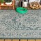 Jonathan Y Sinjuri Medallion Textured Weave Teal Blue/Gray 3 ft. x 5 ft. Indoor/Outdoor Area Rug SMB101C-3 - alternate 2