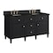 James Martin Vanities Lorelai 60" Double Vanity, Black Onyx, w/ 3 CM Phantome Eclos Top 424-V60D-BKO-3PHT - alternate 2